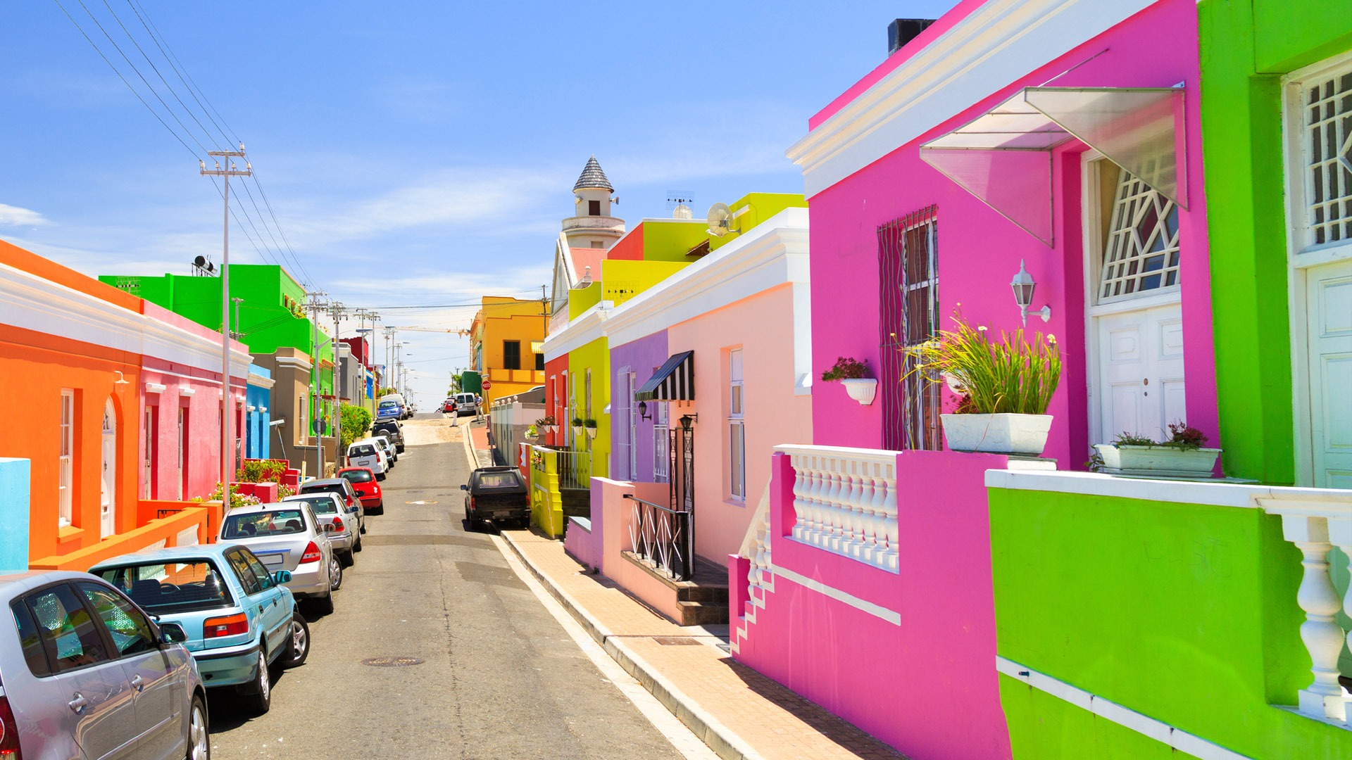 Bo-Kaap colourful houses in Cape Town neighbourhood